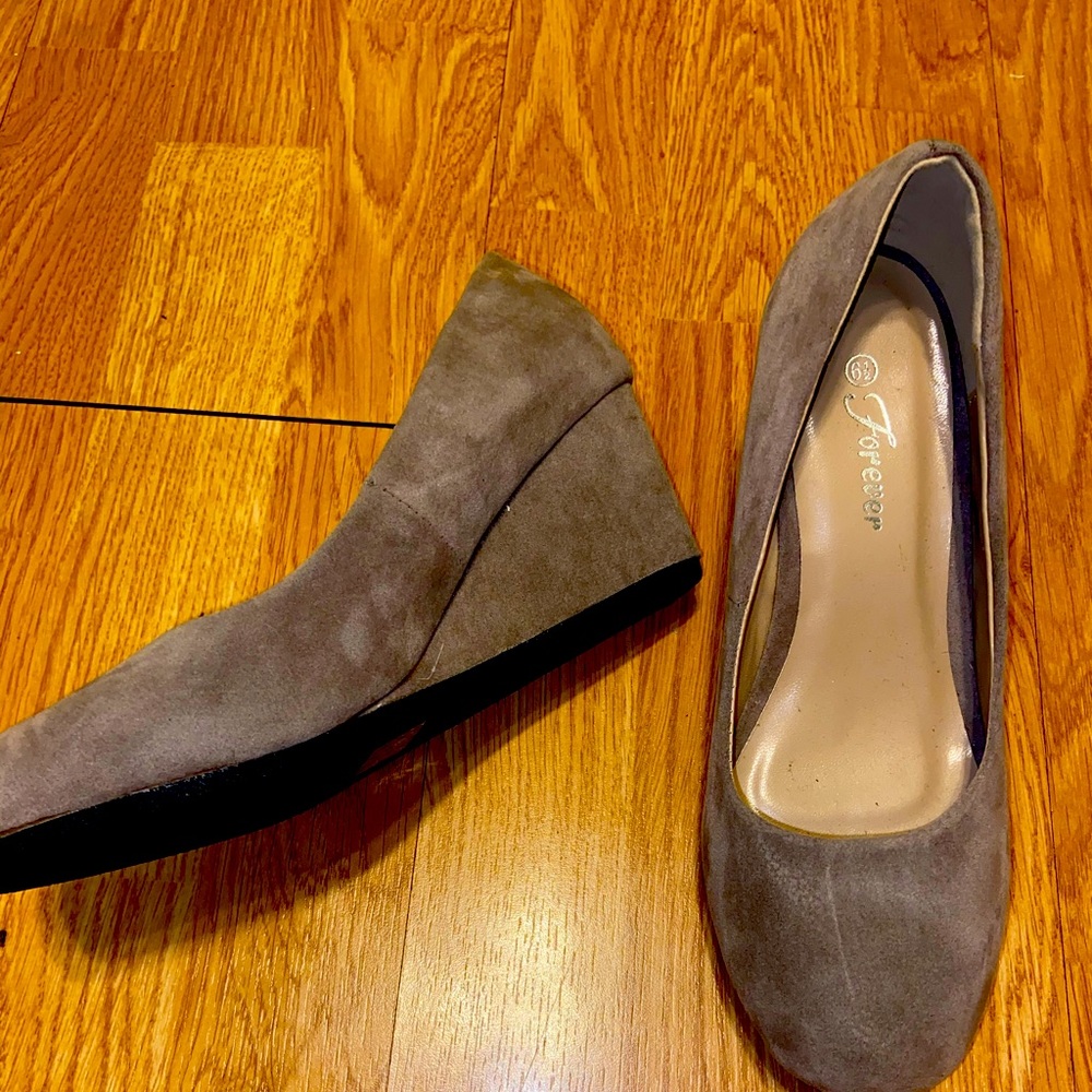 Tan wedge heels